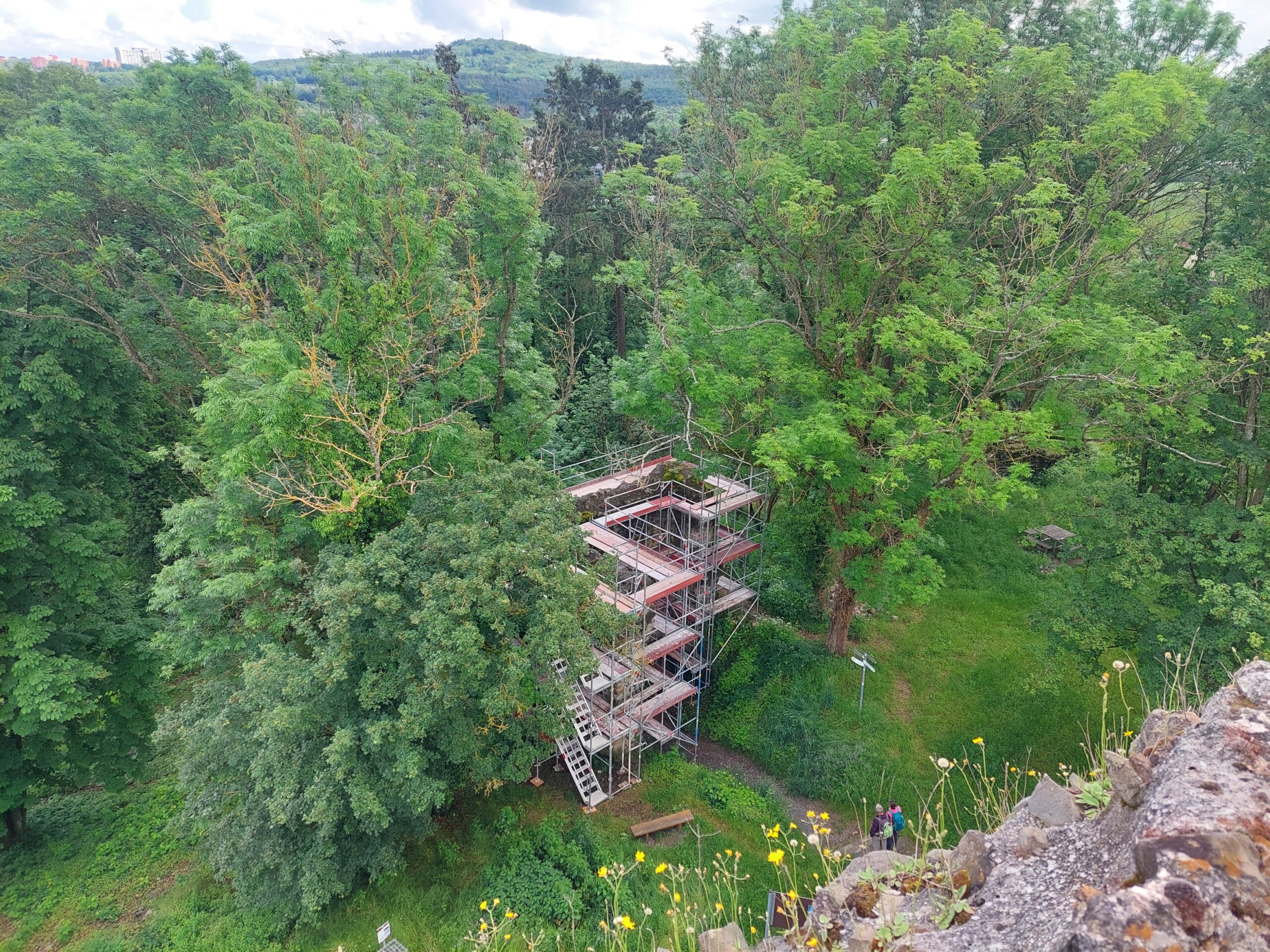 Schnappschuss vom Kalsmunt auf das Burgtor!